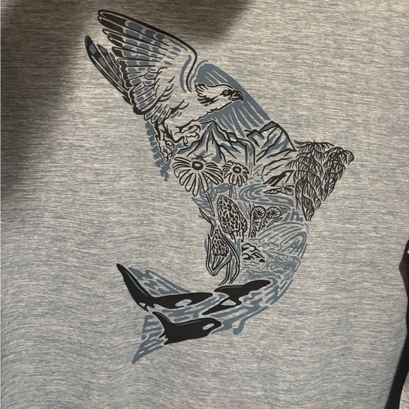 Patagonia Men's Sky Blue Capilene Cool Daily Hoodie Shirt Large - Picture 4 of 5